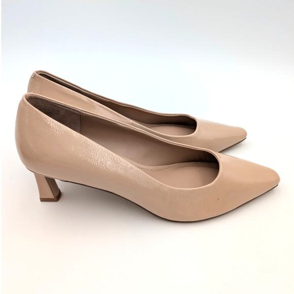 Steve Madden Nathalia Patent Leather Kitten Heels Pumps Nude Size US9.5M EU40 - Picture 3 of 11